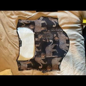 Black, brown, gold top